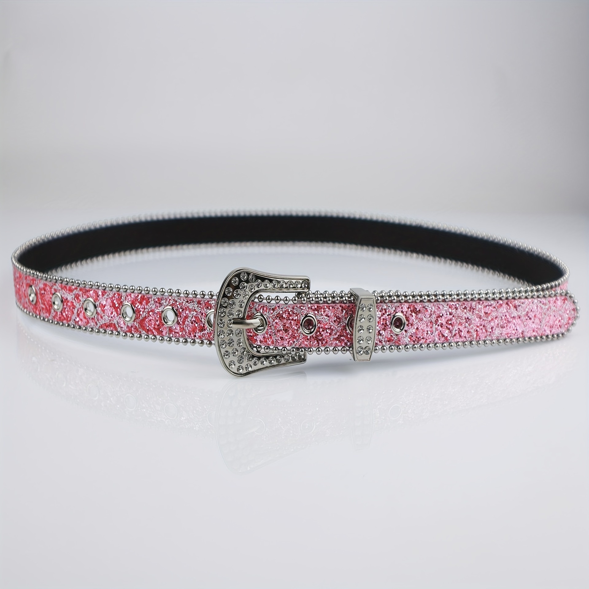 Rhinestone Women's Fashion Thin Belt - Image 9