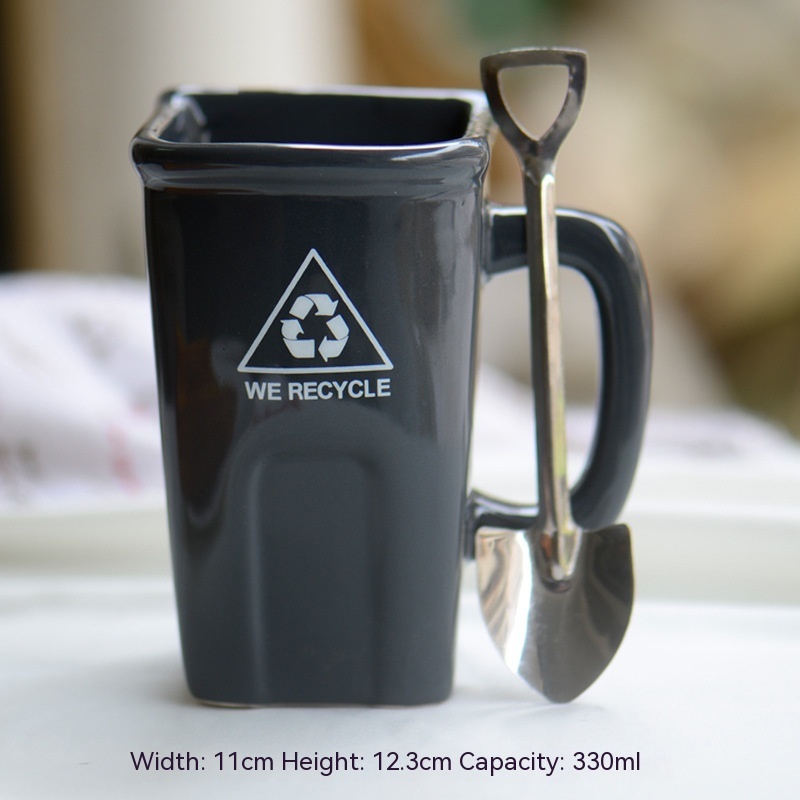 Square Trash Can Ceramic Mug - Image 8