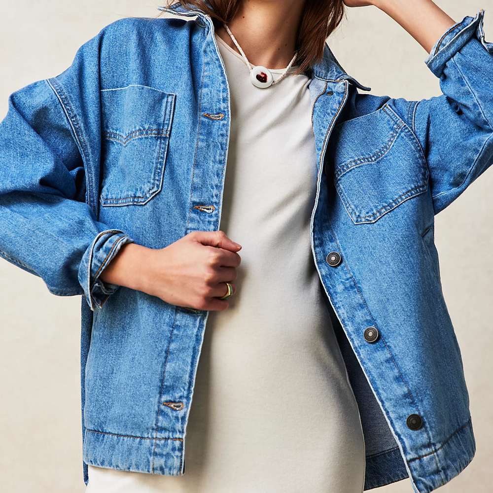 Leisure Embroidery Loose Denim Jacket - Image 2