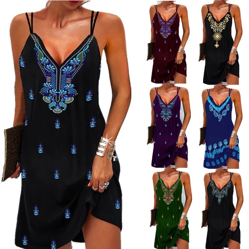 Women's Summer Boho V Neck Dress - Image 8
