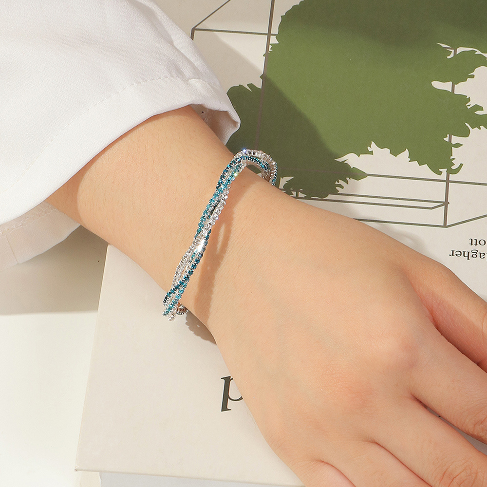 Multilayer Rhinestone Bracelet - Image 7