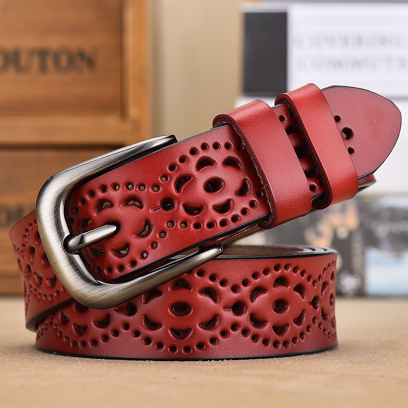 Hollow Pin Buckle Punch Free Belt