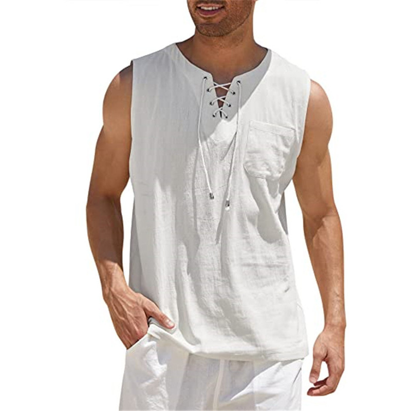 Tank Vest Tie Short Sleeve T-Shirt - Image 8