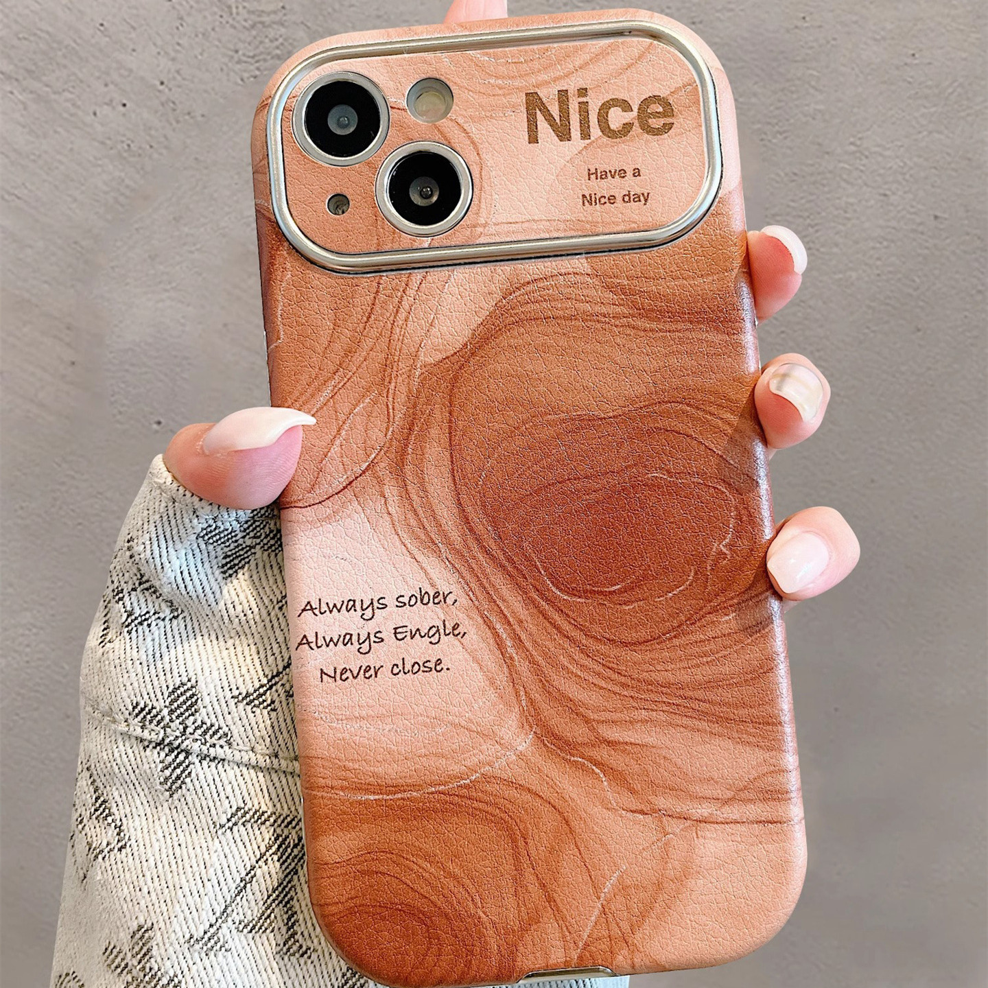 Large Window Veneer Phone Case
