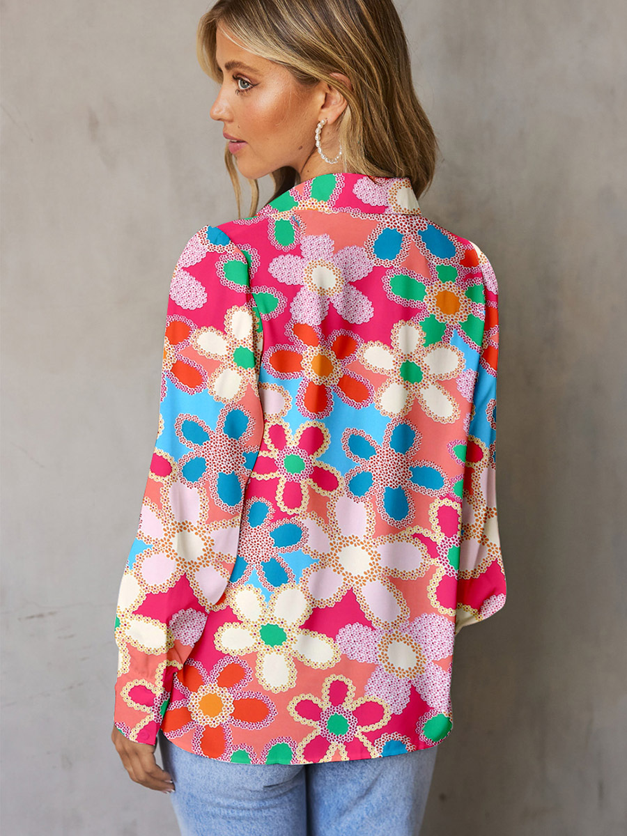 Multi-Color Puff Sleeve Shirt - Image 7