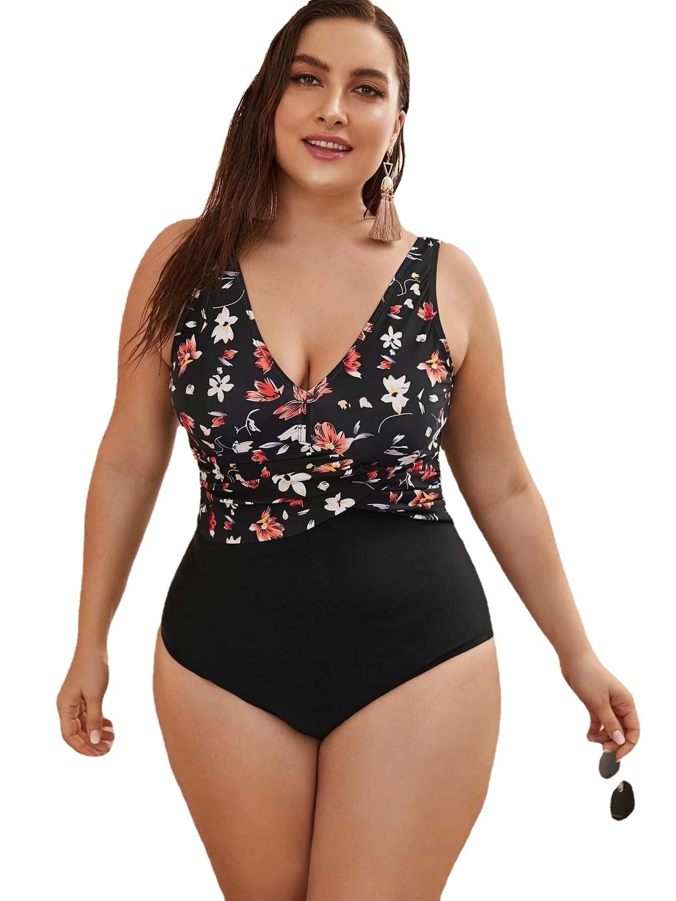 Plus Size One-piece Printed Swimsuit - Image 4