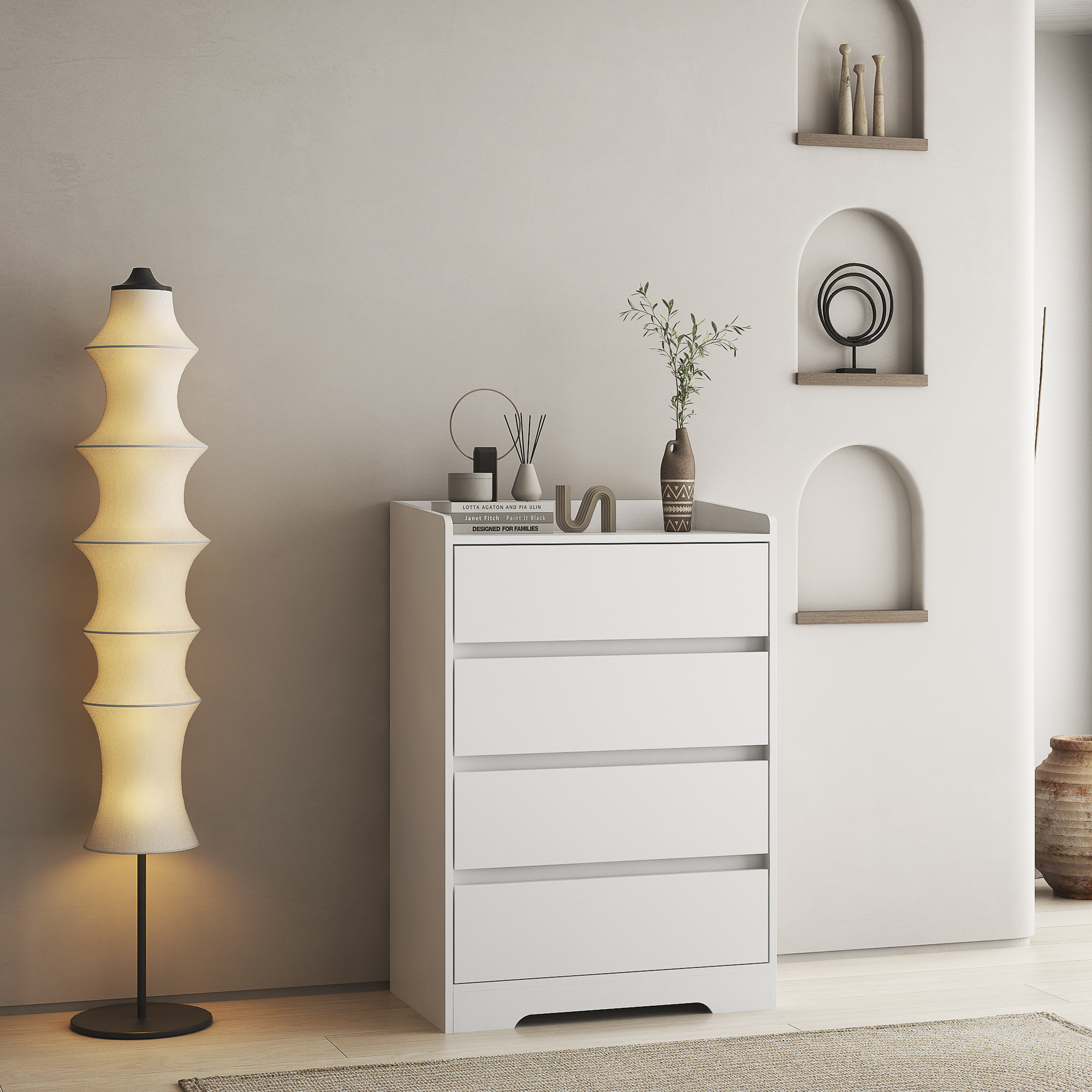 Waterproof 4 Chest Of Drawers Without Handle - Image 2