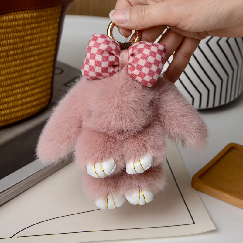 Cartoon Plush Bunny Keychain Pendant - Image 10