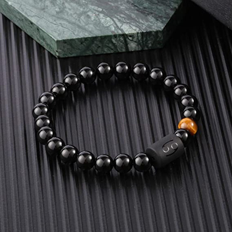 Twelve Constellation Elastic Men Bracelet