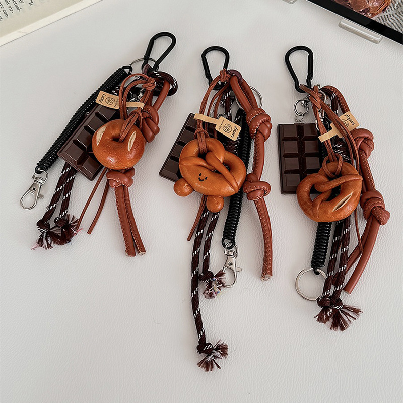 Alkaline Knot Bread Woven Keychain