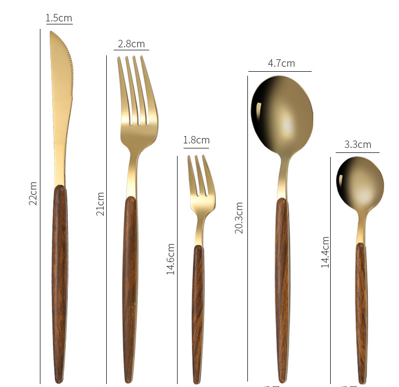 Stainless Steel Cutlery With Wood Handle - Image 6