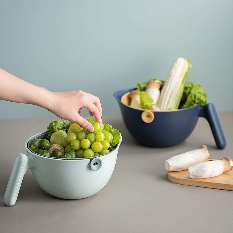 Double Layer Fruit And Vegetable Draining Basket