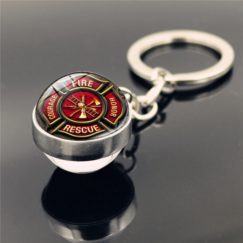 Double-sided Rescue Game Gem Keychain