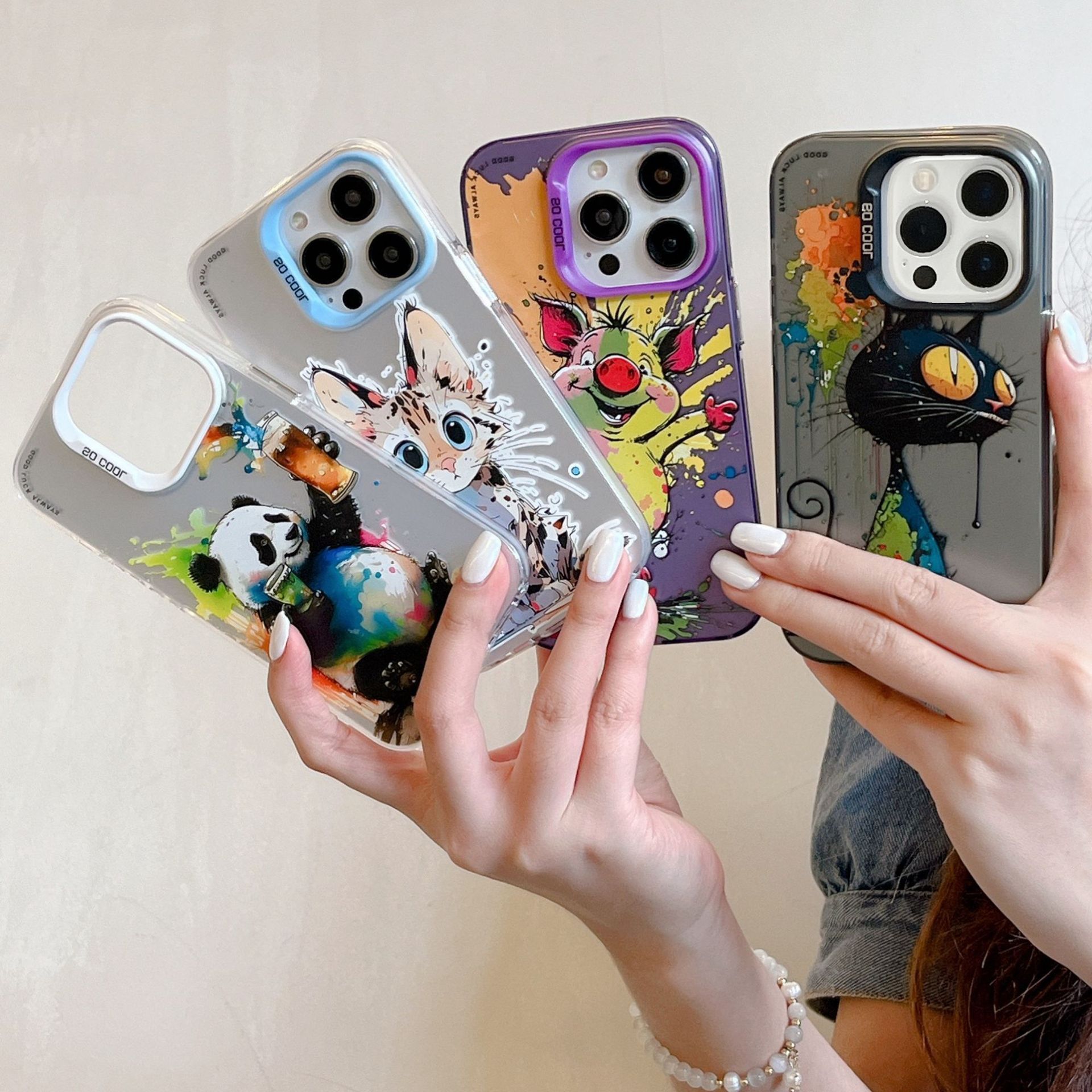 Personalized Silver Cat Phone Case - Image 2