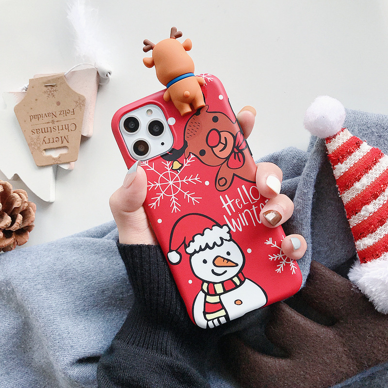 Snowman Elk's Christmas Mobile Phone Case - Image 7