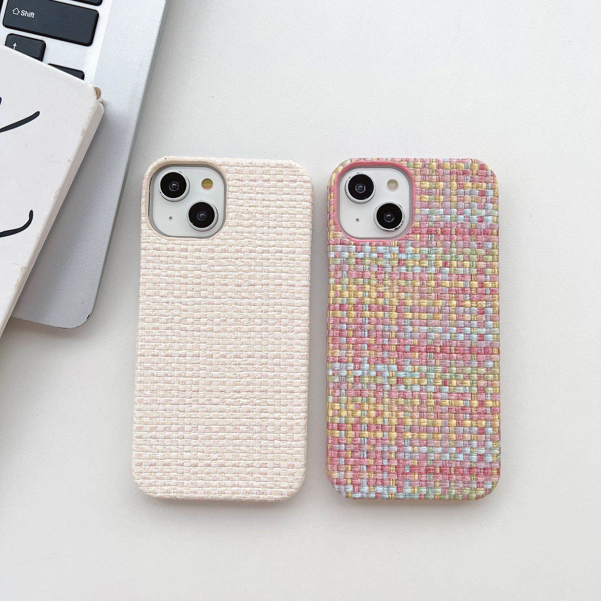 Woven Plaid Mobile Phone Protective Case - Image 6
