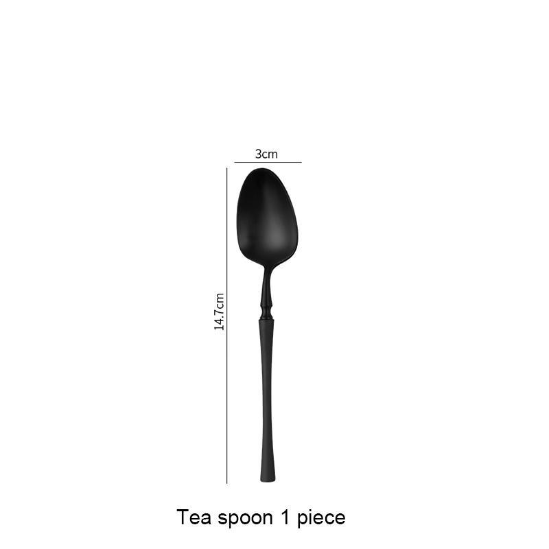 Matte Black Stainless Steel Luxury Flatware Set - Image 10