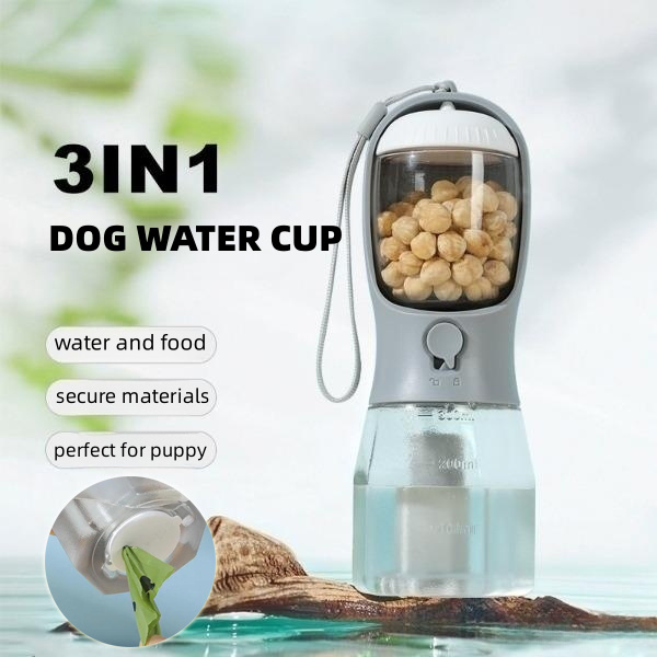 Three-in-one Portable Dog Water Bottle