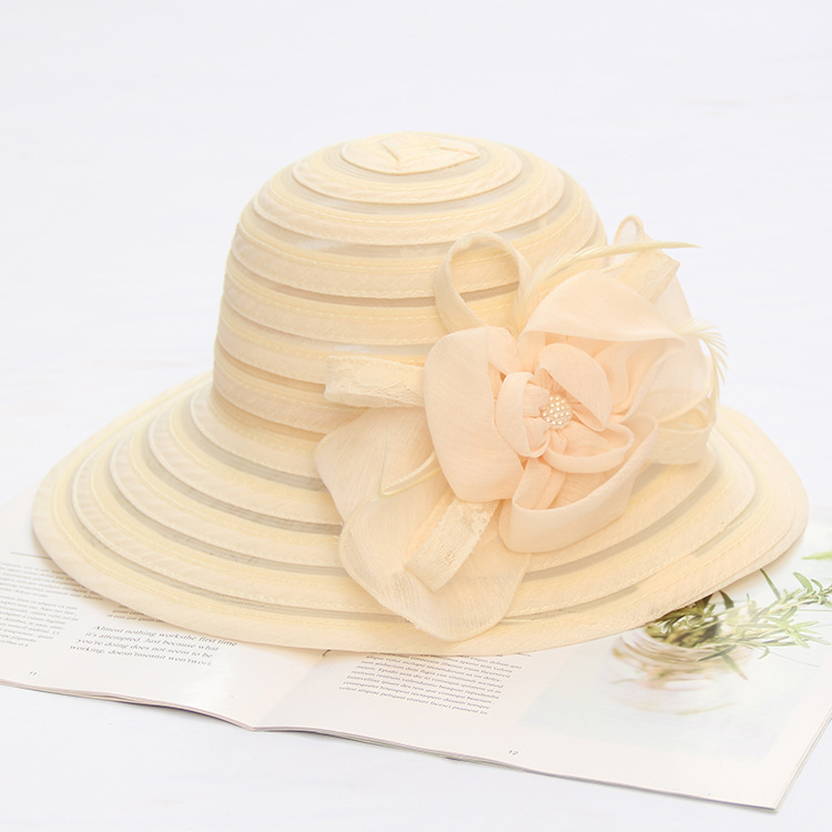 Summer Folding Lace Flower Sunshade Hat - Image 10