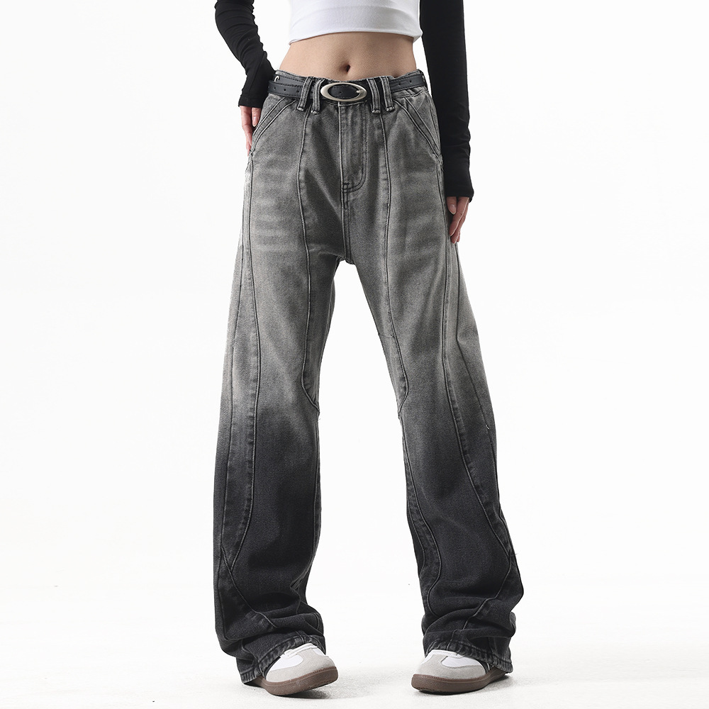 Fashion Tie-dye Gradient Denim Trousers Men - Image 7