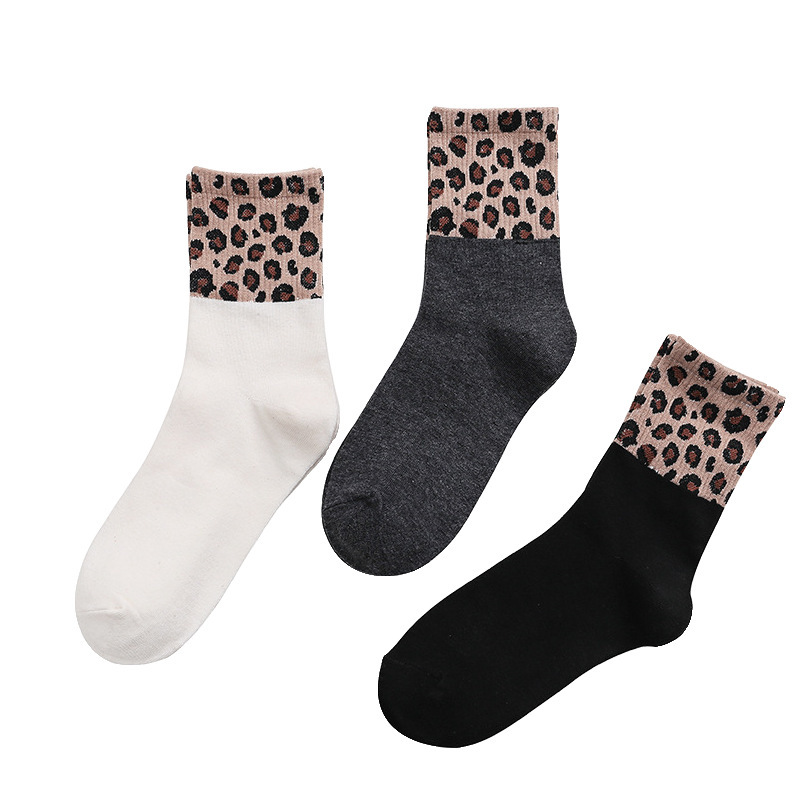 Mid-calf Leopard Print Socks For Women - Image 2