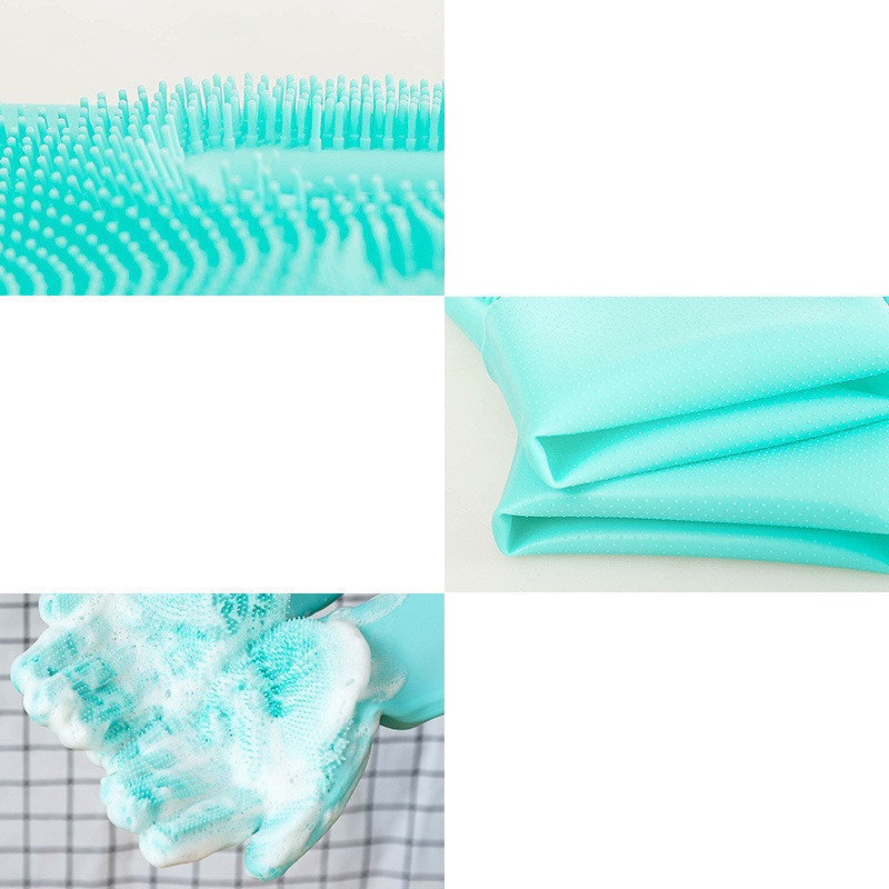 Silicone Massage Hair Bath Cleaning Glove - Image 3