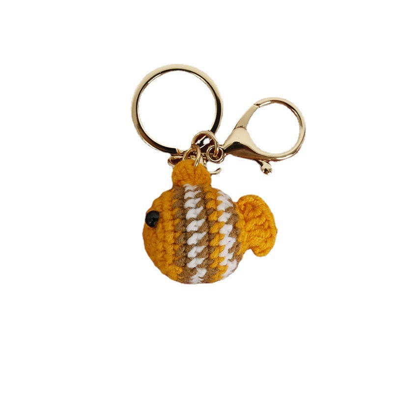 Creative Hand Crocheted Clownfish Keychain - Image 7