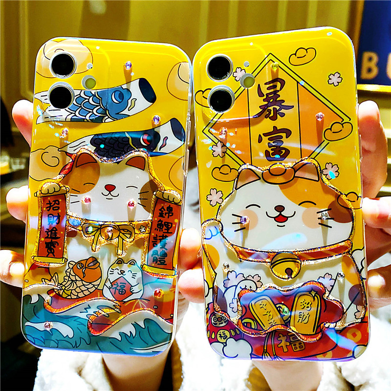 Zhaocai Cat Adhesive Mobile Phone Case - Image 3