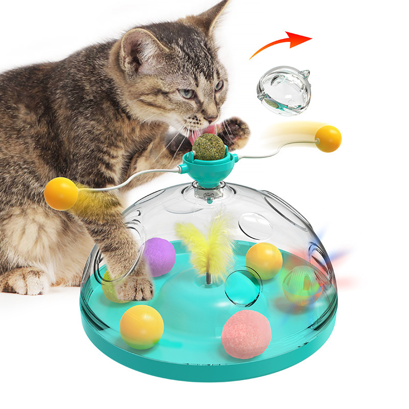 Multifunctional Turntable Funny Toy With Catnip