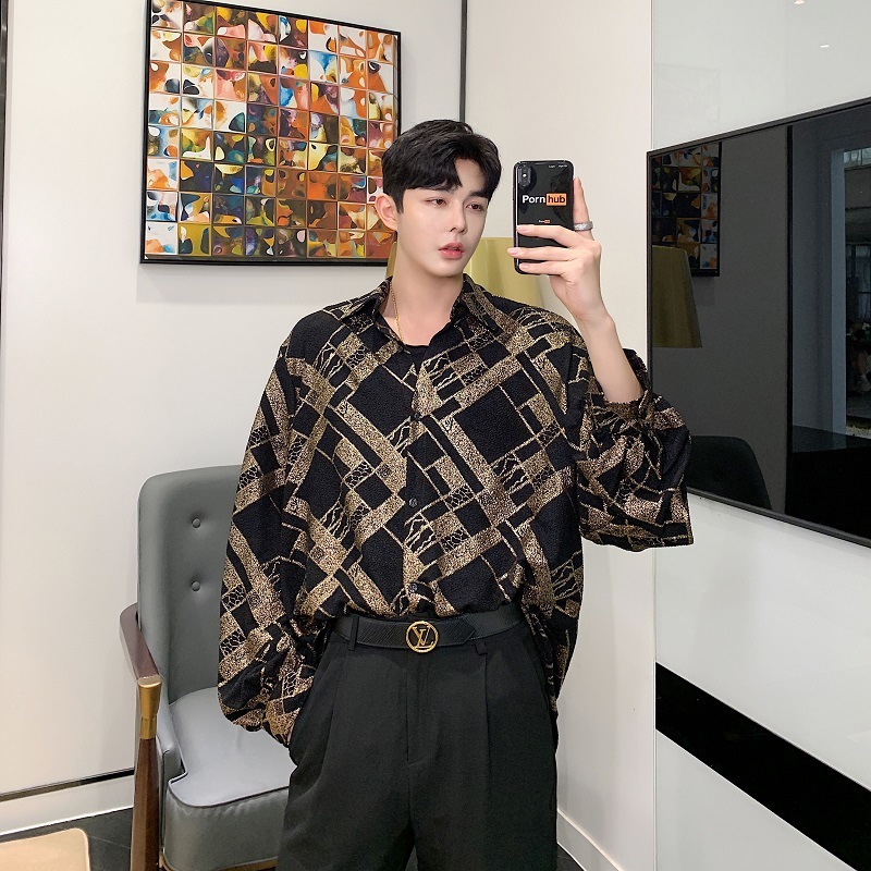 Trendy Gold 3D Long Sleeve Shirt - Image 4