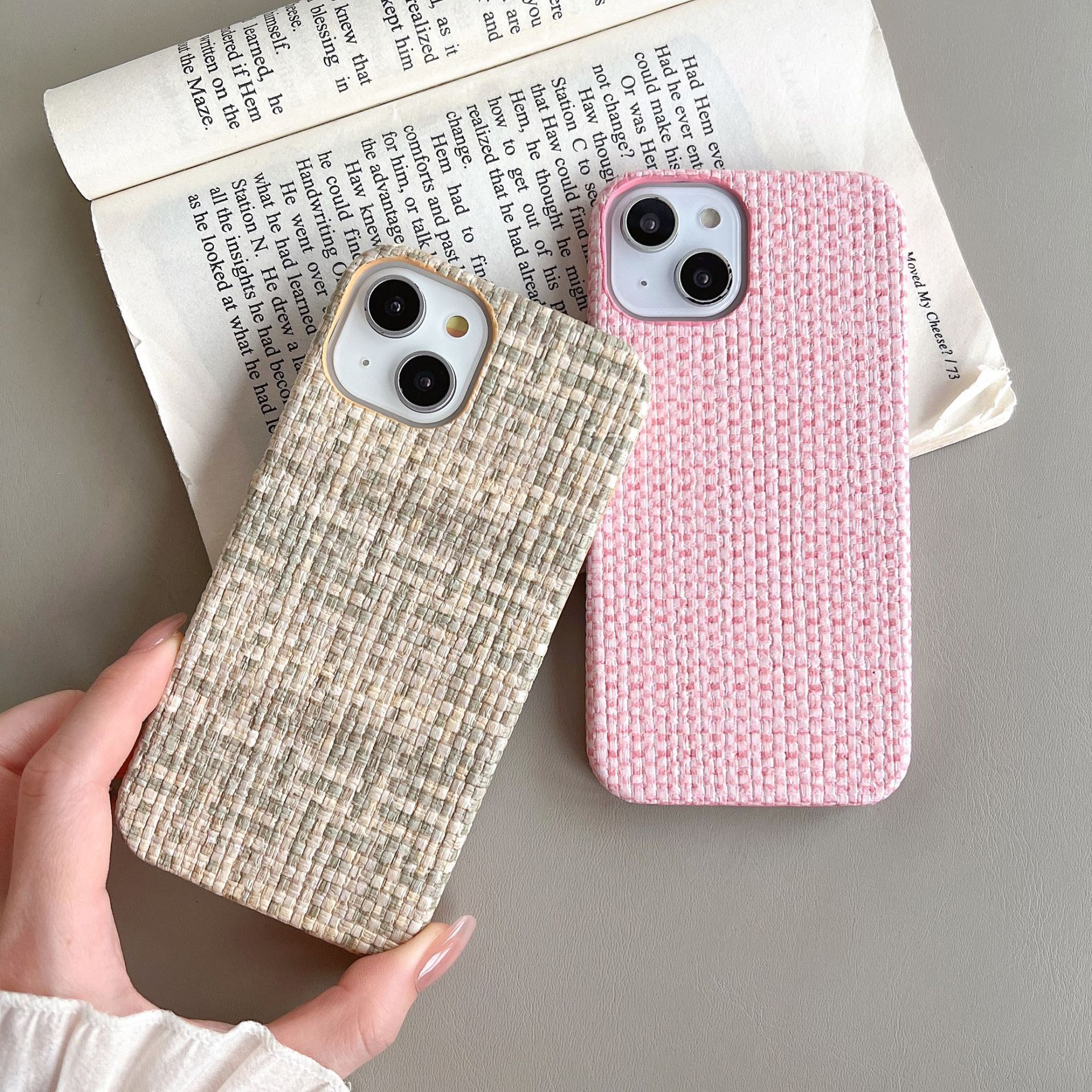 Woven Plaid Mobile Phone Protective Case - Image 2