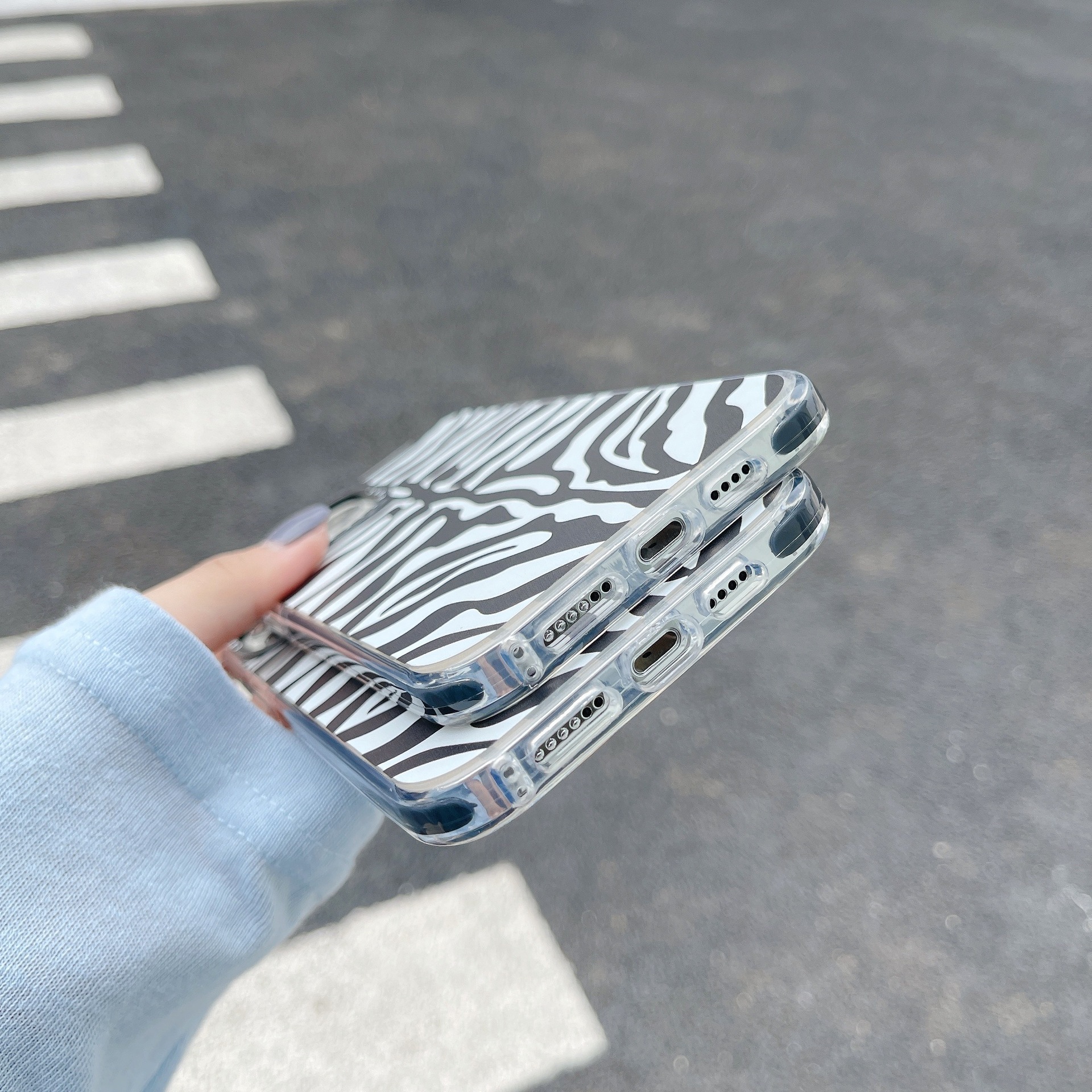 Transparent Zebra Pattern Phone Case - Image 2