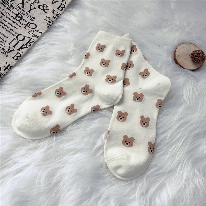 Ins Cute Cartoon Bear Socks For Women - Image 7