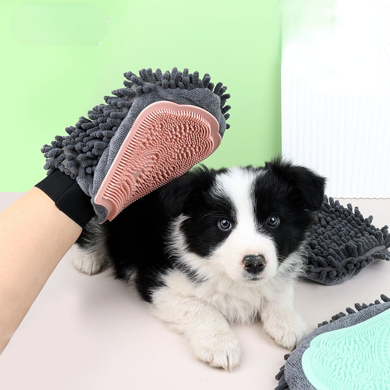 2-in-1 Grooming Pet Bathing Brush Glove