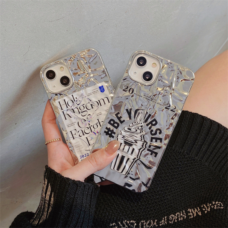 Electroplated Tin Foil Wrinkle Phone Case - Image 7