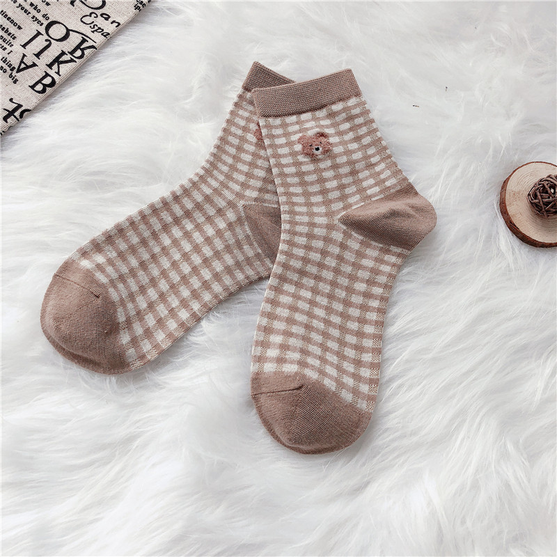 Ins Cute Cartoon Bear Socks For Women - Image 9