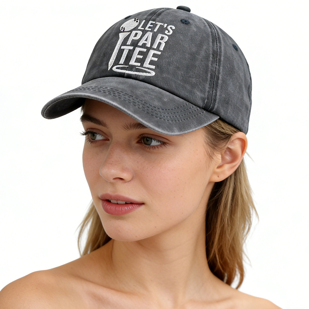 Adjustable Embroidered Wash Cotton Baseball Cap