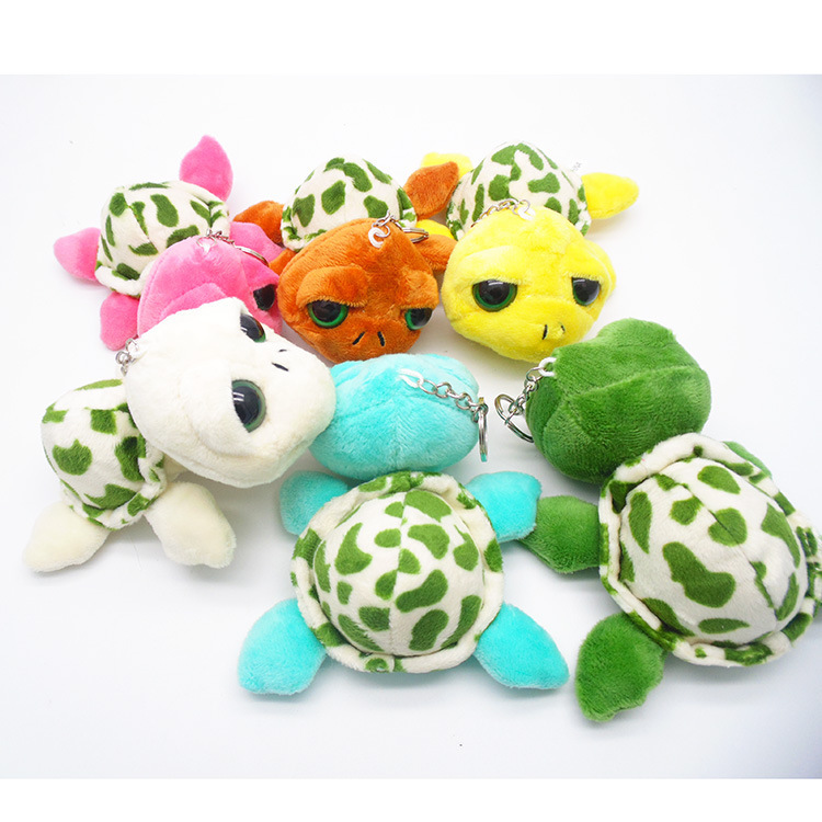 Colorful Turtle Big Eye Pendant Keychain
