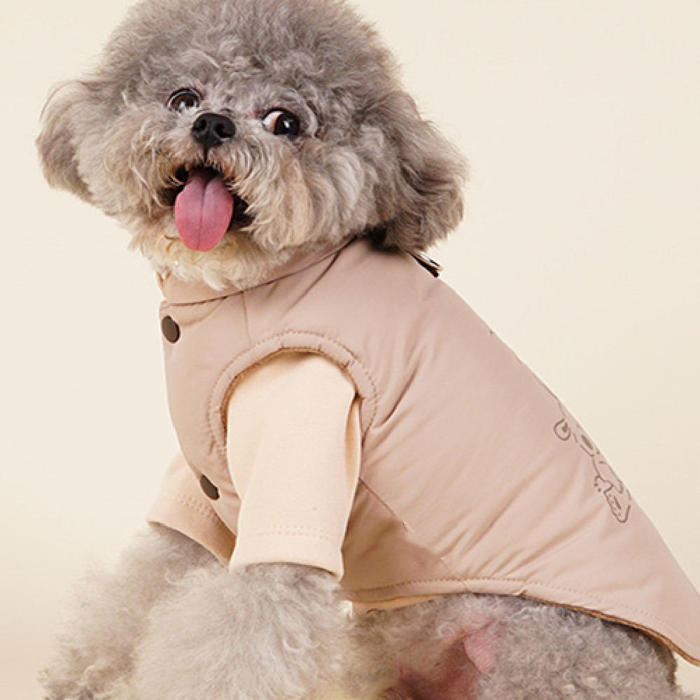 Cute Printed Pet Dog Warm Jacket