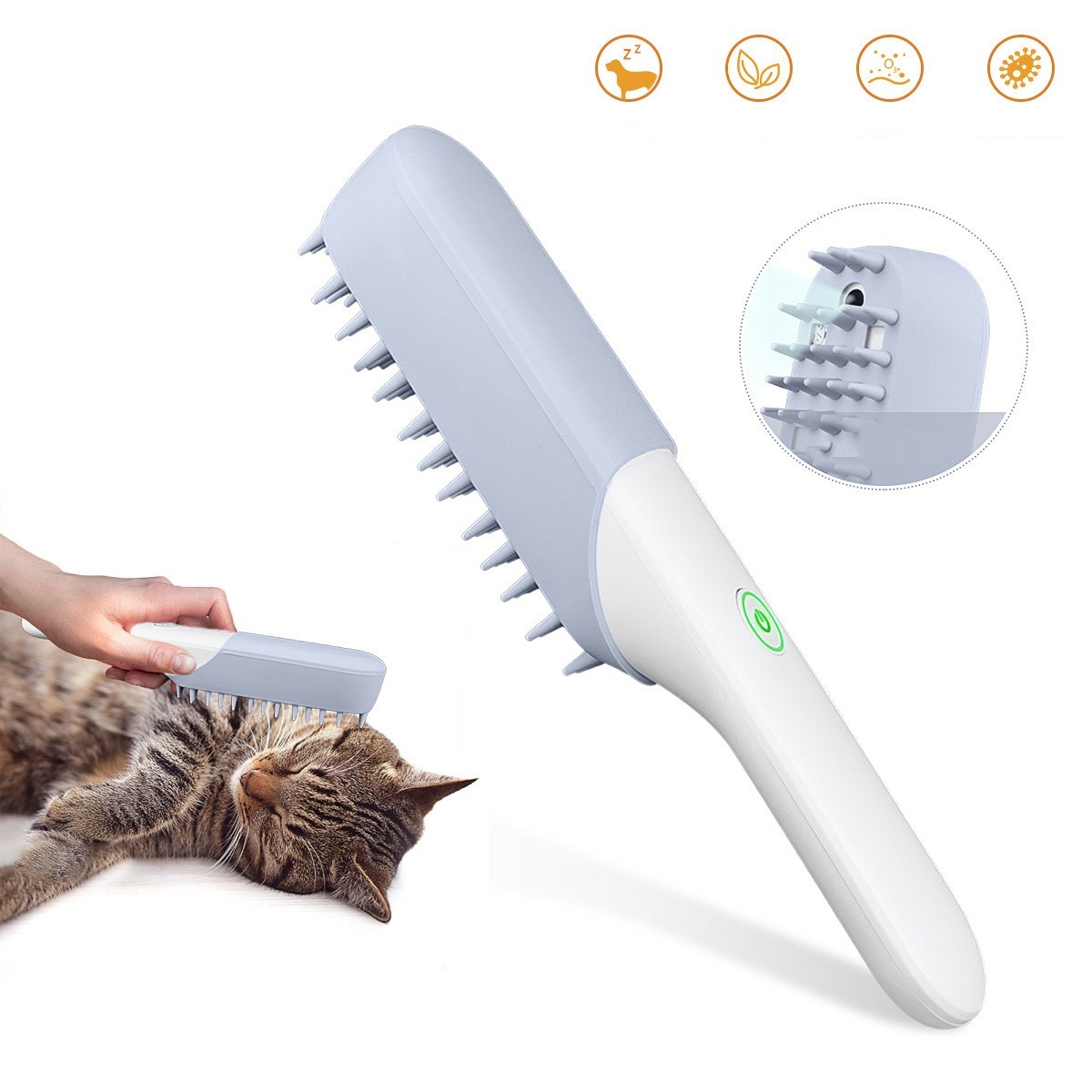 Sterilization Pet Silicone Massage Brush Comb - Image 2