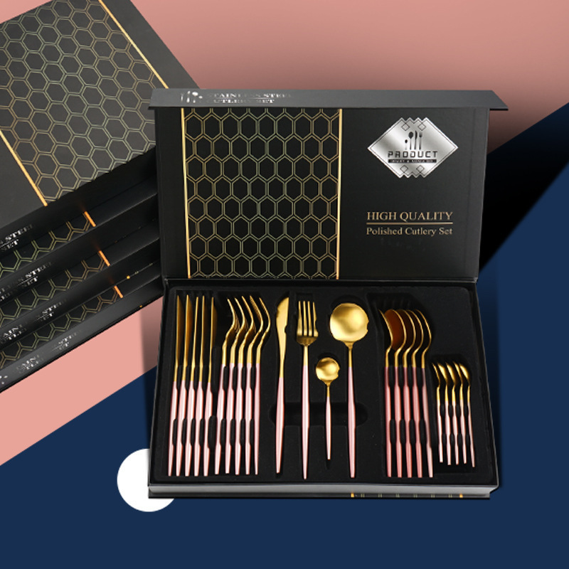 24-Piece Stainless Steel Portuguese Western Cutlery Set - Image 9