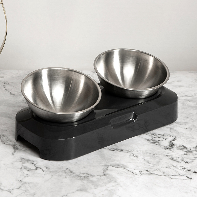 Pet Stainless Steel Bowl Pet Double Night - Image 6