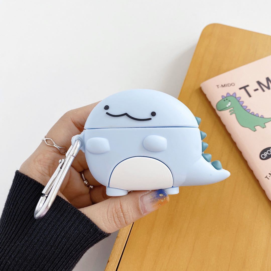 Silicone Blue Baby Dragon Earphone Case
