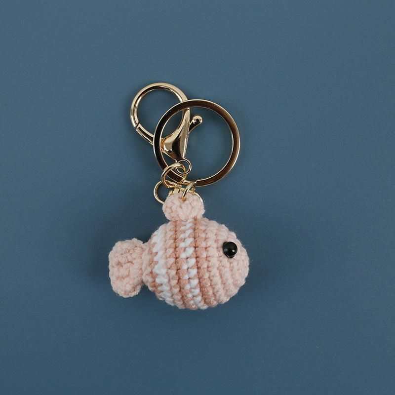 Creative Hand Crocheted Clownfish Keychain - Image 6