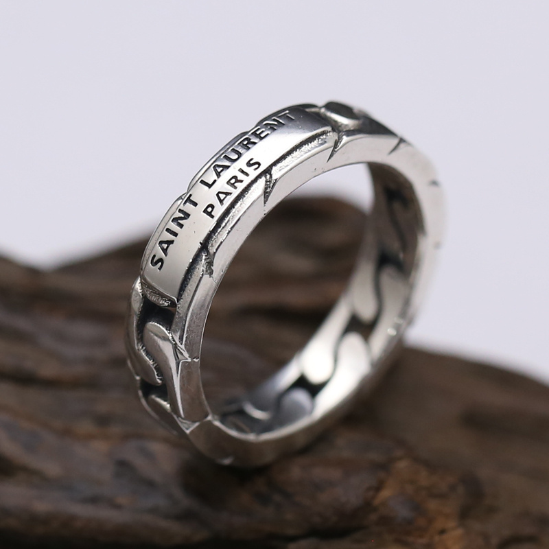 S925 Sterling Silver Creative Chain Silver Ring