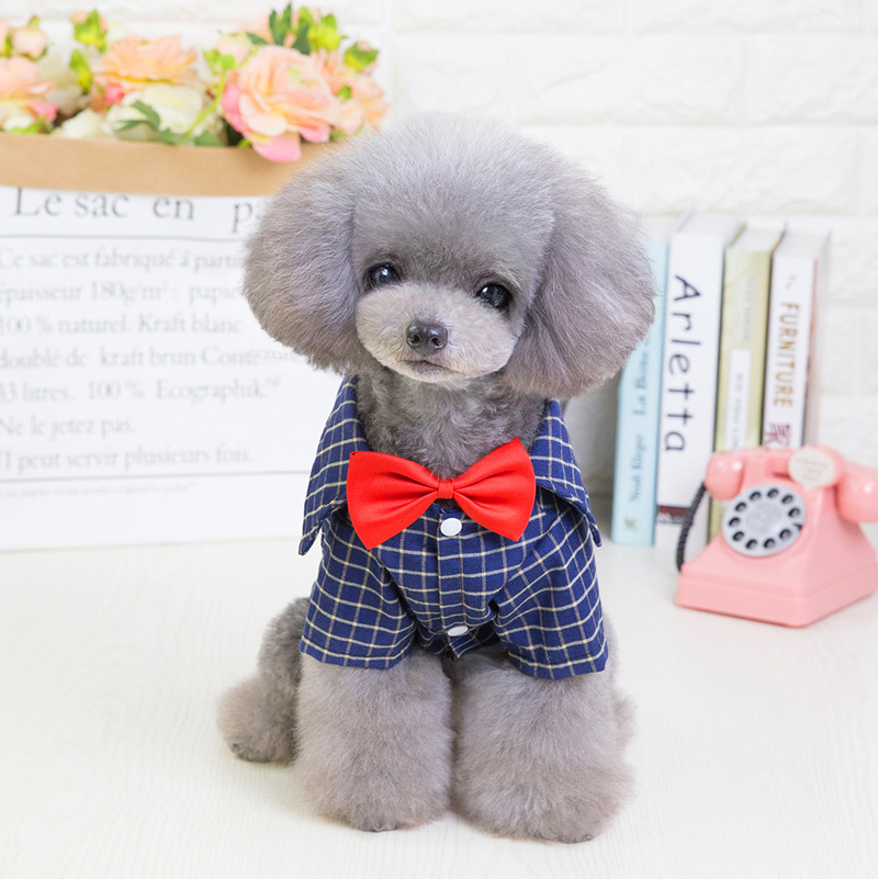 Pet Dog Plaid Shirt Suit - Image 2