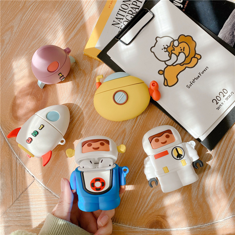 Silicone Cartoon Lego Bluetooth Earphone Case