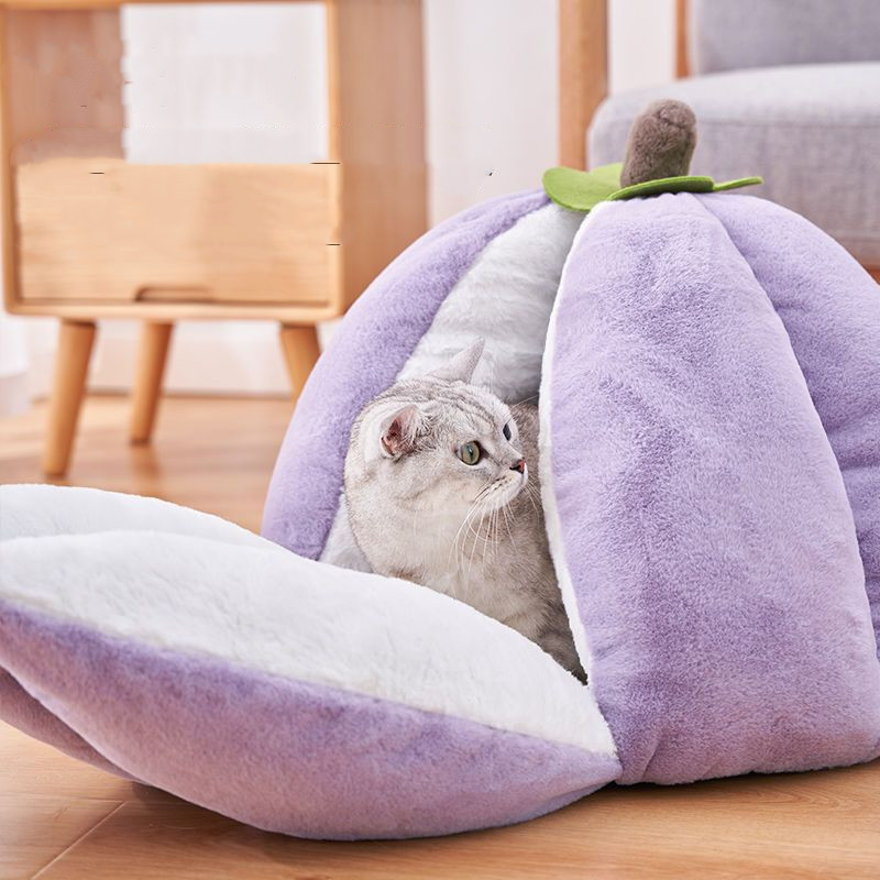 Semi Closed Flower Cat's Nest Warm Bed