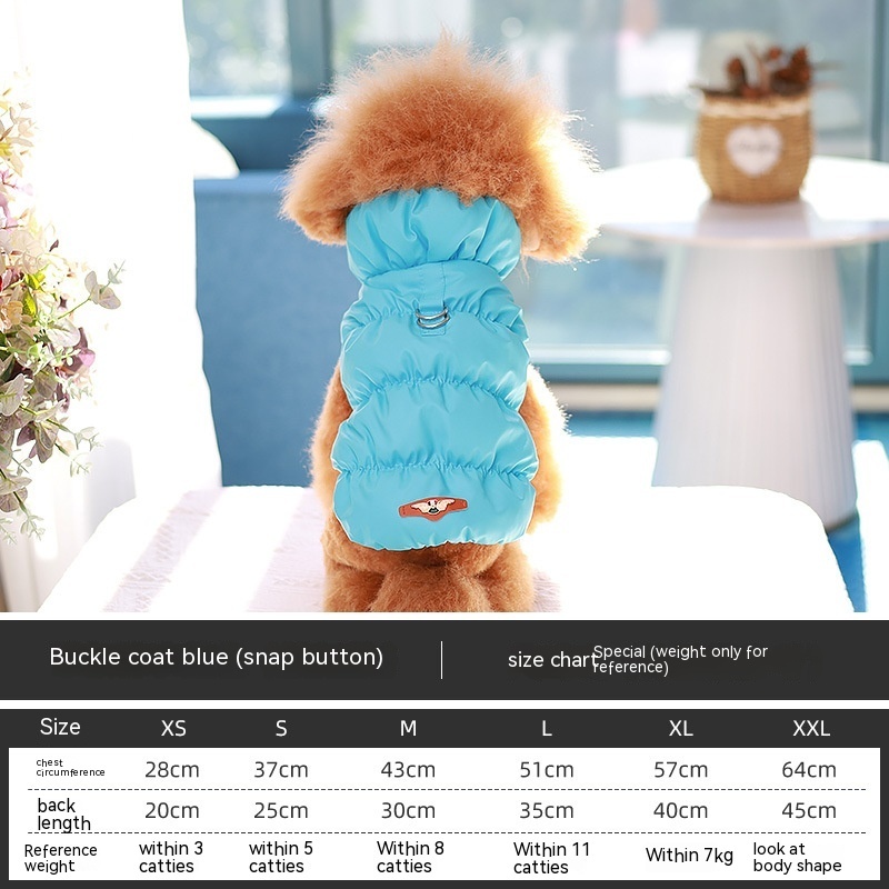 Dog Warm Cotton Vest With Buckle - Image 10