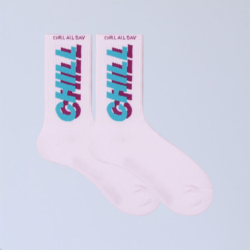 Long Graphic Printed Tube Socks for Women